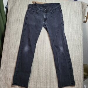 Levis‎ 514 Jeans Mens 36x34 Black Straight Leg Stretch Denim 5 Pocket Classic